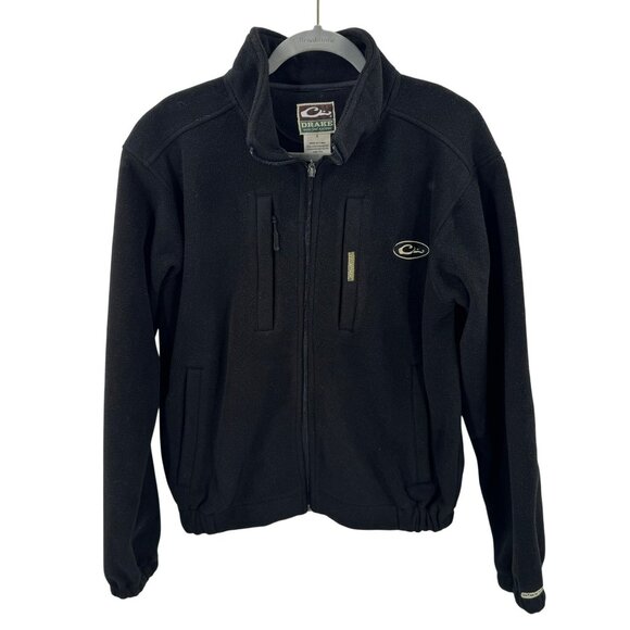 Drake Waterfowl Systems Black Fleece Jacket Mens S With Zippered Pockets - Picture 1 of 10
